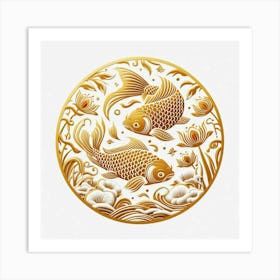 Golden fish 6 Art Print