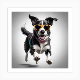 Dog In Sunglasses Art Print