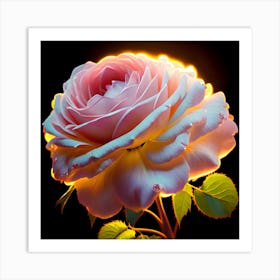 Illuminating A Delicate Princess Garden Roses Bouquet 3 Art Print