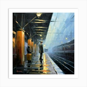 Train Station Art Print