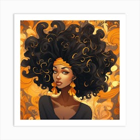 Afro Girl 12 Art Print