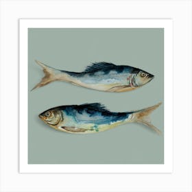 Mint Fish Art Print