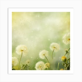 Dandelion Background 1 Art Print