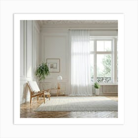 Room With White Walls 1 Art Print