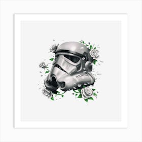 Flower Rose helmet trooper Art Print