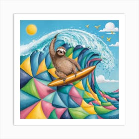 Surfs Up Nursery Kids (4) Art Print