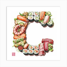 Letter C 3 Art Print