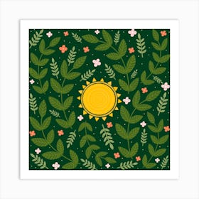 Forest And Sun Art Print