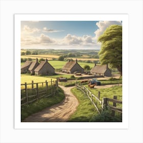 Farm Scene Art Print