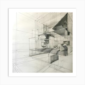 Modern Interior House Sketching Art Print