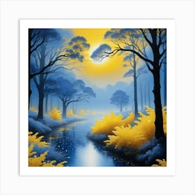 River In The Forest Art Print