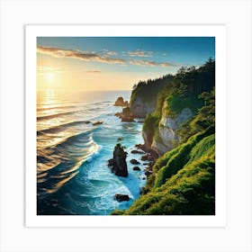 Sunset On The Coast 1 Art Print