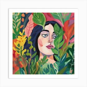 Woman In The Forest 1 Art Print