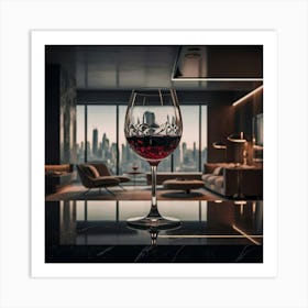 Glass Of Red Wine Art Print