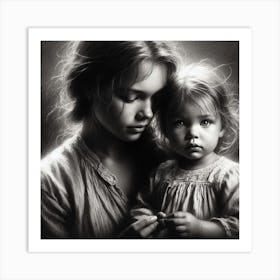 Mother And Child 3 Art Print