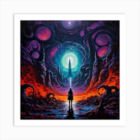 Pop Art Lovecraftian Realm Of Desolation Art Print