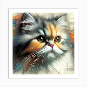 Feline Cat Creative Artwork Illustration 61 Art Print