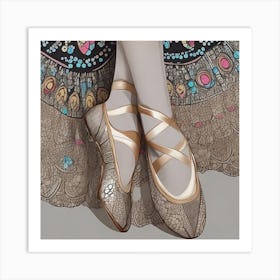 Ballerina Shoes Art Print