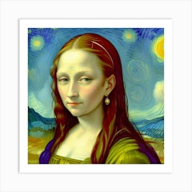 Mona Lisa as a Young Woman A New Portrait Art Print