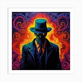 Psychedelic Cthulhu Portrait Art Print