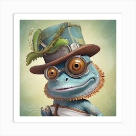 Lizard In Top Hat 3 Poster