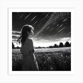 Star Longing |Star gazing | Space |Universe |ANIME Art Print