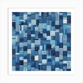 Blue Denim Art Print