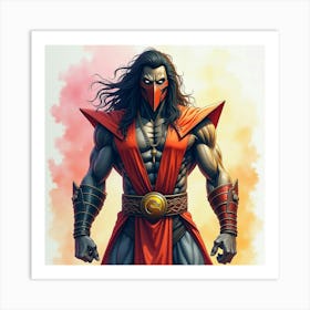 Mortal Kombat Ninja Fighter Concept Art (123) Art Print