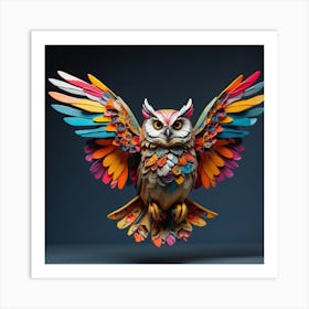 Colorful Owl 2 Art Print