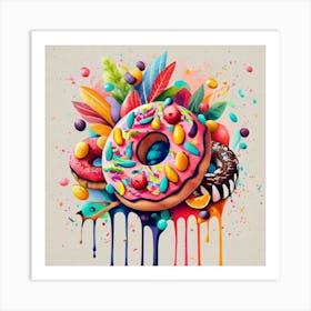 Donuts are an American-origin dessert Watercolor 3 Art Print