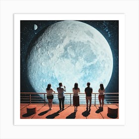 Moon And The Stars 7 Art Print