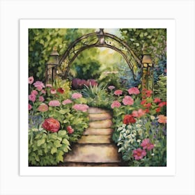 Into The Garden 3 Art Print