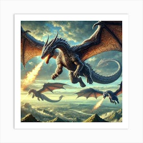 Dragons Of The Sky High Altitude Art Print