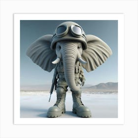 Soldier Elephant 1 Art Print