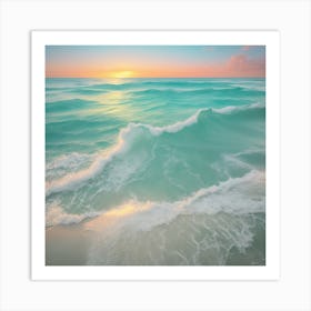 Sunset On The Beach Art Print