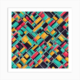 Abstract Geometric Pattern 3 Art Print