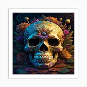 Day of the Dead Skull 1 Art Print
