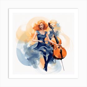 Cello Player Art Print