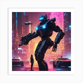 Futuristic Robot 4 Art Print