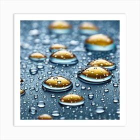 Water Droplets 12 Art Print