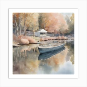 Fishing at the Pond Art Print