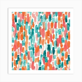 Abstract Watercolor Pattern 1 Art Print