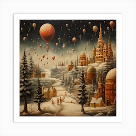 Cozy Retro Brush Dreams 1 Art Print