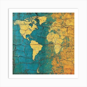 World Map Canvas Print Art Art Print