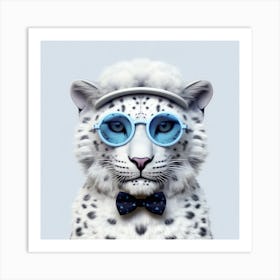 Snow Leopard In Sunglasses Art Print