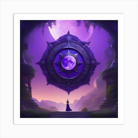 Purple Moon Art Print