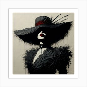 A mysterious woman Art Print