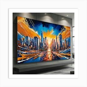 Abstract Cityscape Painting Art Print