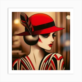 A woman from the 1920s or 1930s 4 Art Print