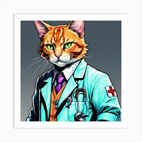 Dr Cat Art Print